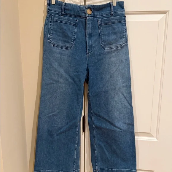 Maeve The Colette Denim High-Rise Cropped Wide-Leg Jeans - Picture 2 of 4